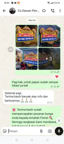 Testimonial Papan Bunga Pernikahan batukarut