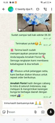 Testimonial Standing Flower batukarut